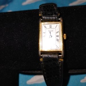 Pulsar women's watch. Square face, gold bevel. V232-5840 RO 5D5313 Working watch